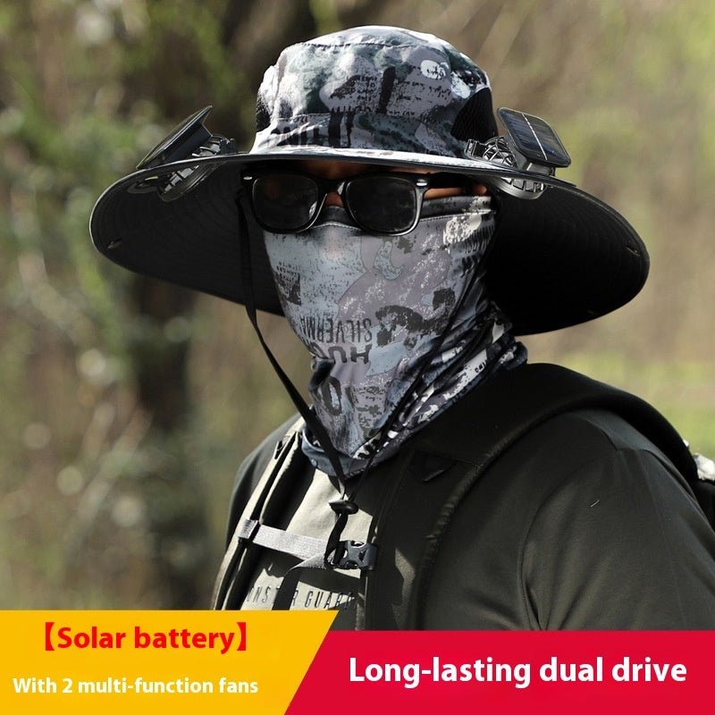 Solhat™ - Solar Hat With Fans 50% Off - Luau Loot