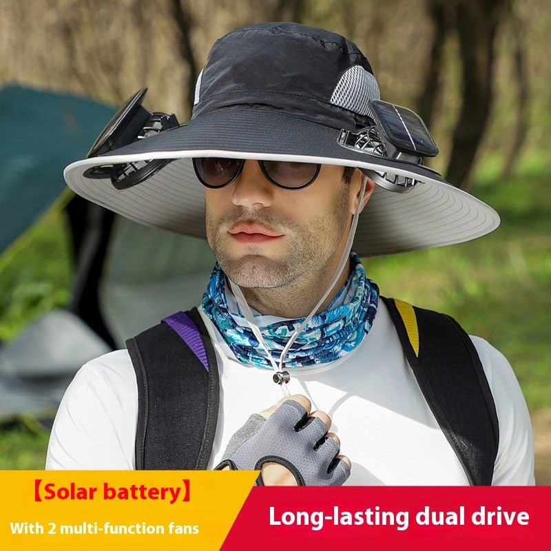 Solhat™ - Solar Hat With Fans 50% Off - Luau Loot