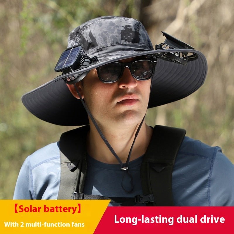 Solhat™ - Solar Hat With Fans 50% Off - Luau Loot