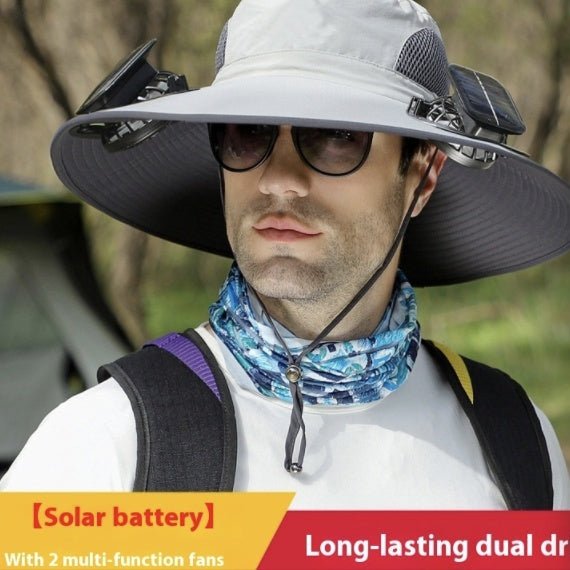 Solhat™ - Solar Hat With Fans 50% Off - Luau Loot