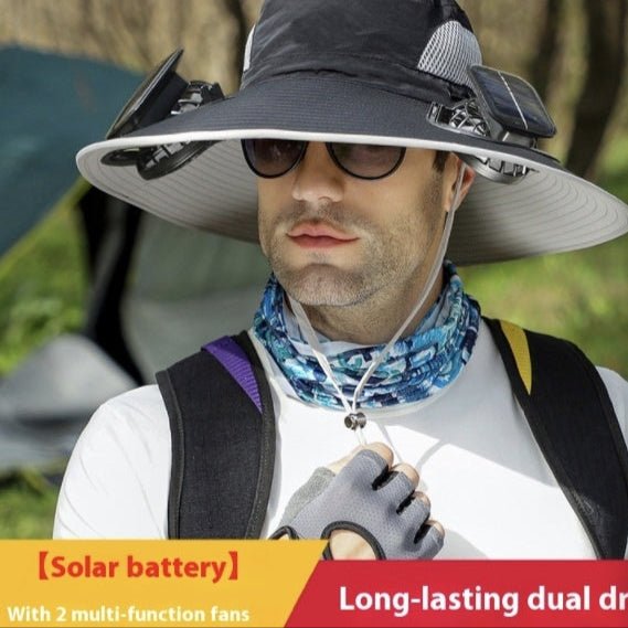 Solhat™ - Solar Hat With Fans 50% Off - Luau Loot