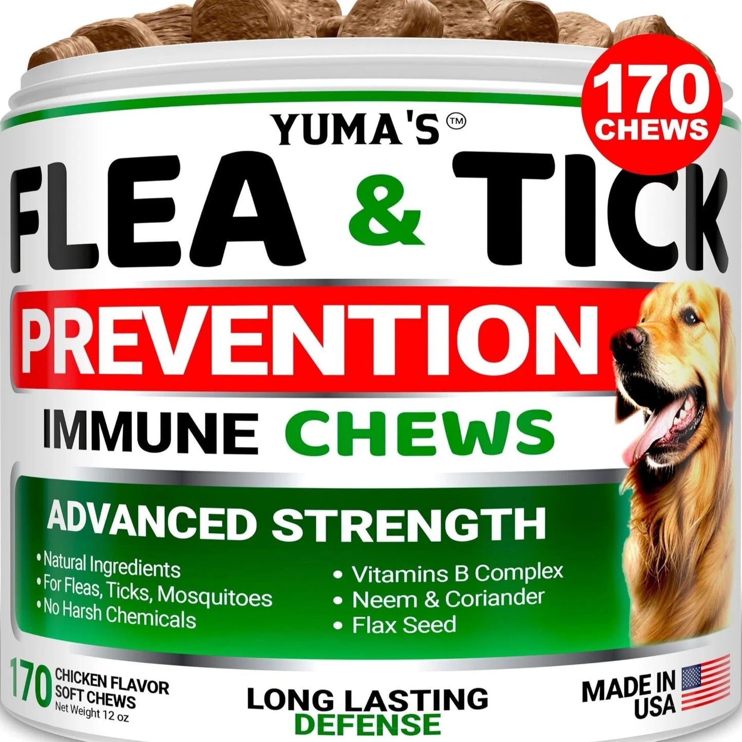 YUMA's™ - Natural Dog Flea and Tick Treatment Chewable Supplement 50% Off - Luau Loot