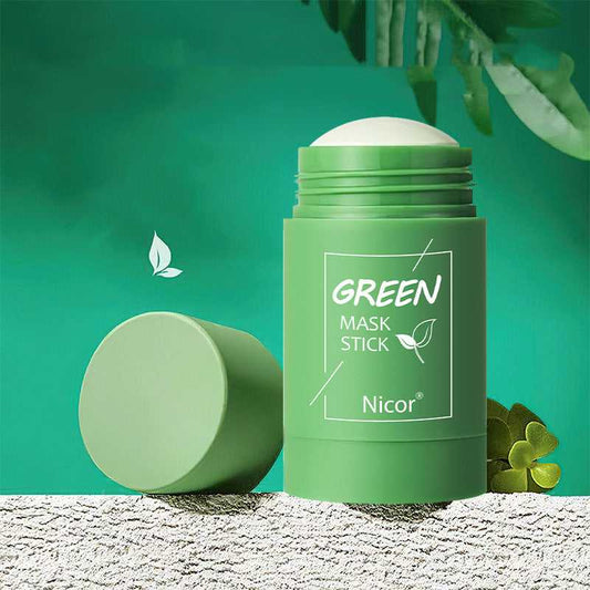 Cleansing Green Tea Mask Clay Stick Oil Control Anti - Acne Whitening Seaweed Mask Skin Care - Luau Loot
