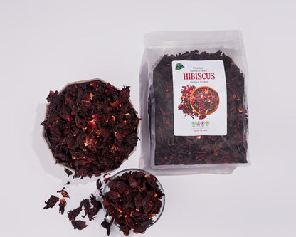 Dried Hibiscus Flowers (1 lb) – Food Grade for Tea, Agua de Jamaica & Zobo by TradeBuza