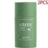 Cleansing Green Tea Mask Clay Stick Oil Control Anti - Acne Whitening Seaweed Mask Skin Care - Luau Loot