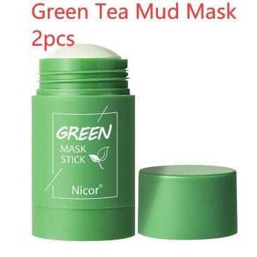 Cleansing Green Tea Mask Clay Stick Oil Control Anti - Acne Whitening Seaweed Mask Skin Care - Luau Loot