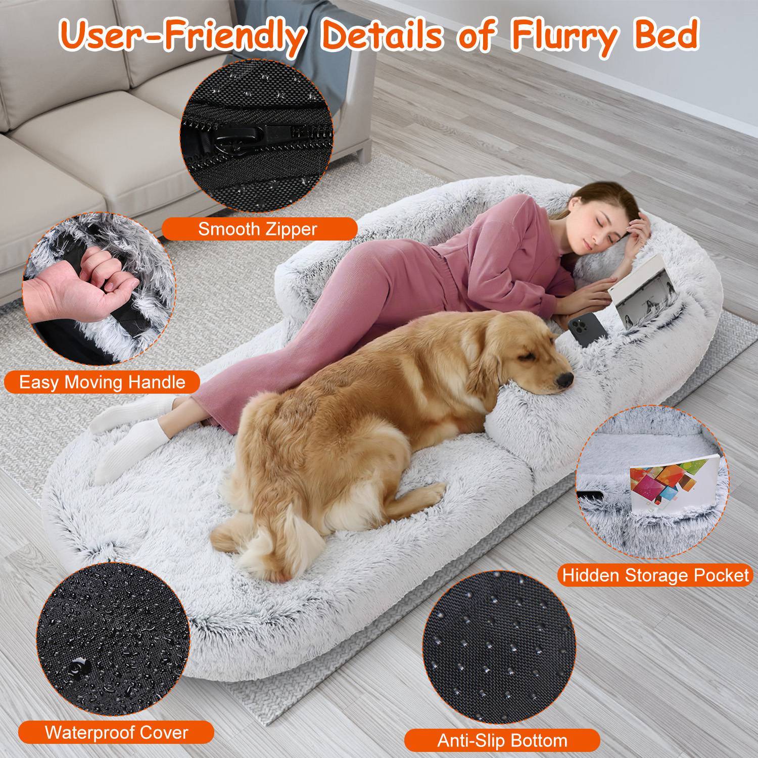 Cushie™ - Human Dog Bed - Luau Loot