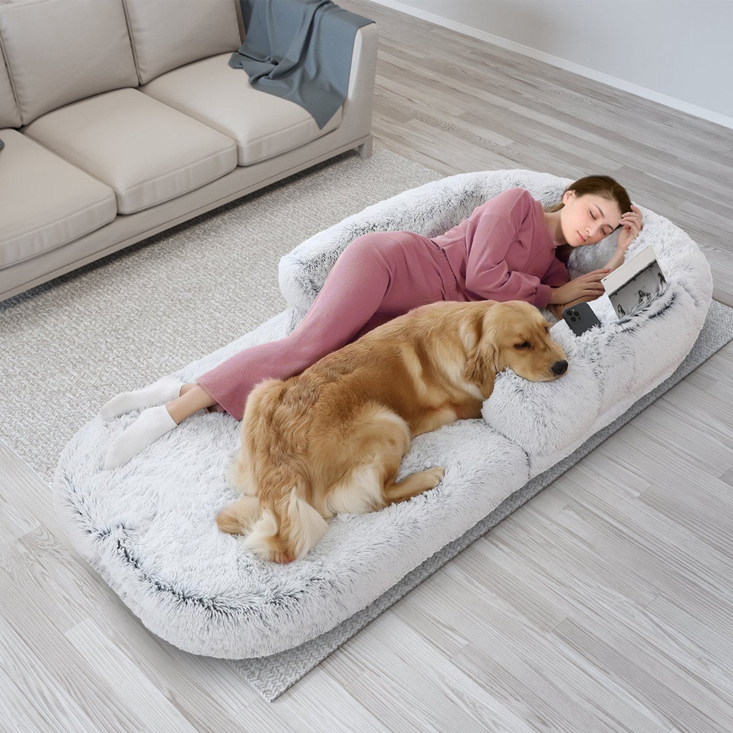 Cushie™ - Human Dog Bed - Luau Loot