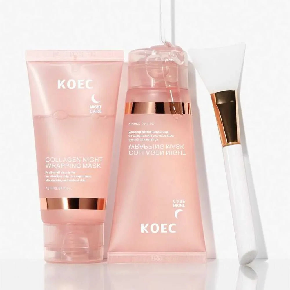 KOEC Collagen Tearing Mask With Brush Become Transparent Moisturizing - Luau Loot
