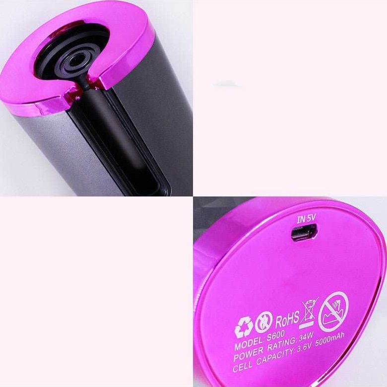 Rechargeable Automatic Hair Curler Women Portable Hair Curling Iron LCD Display Ceramic Curly Rotating Curling Wave Styer - Luau Loot
