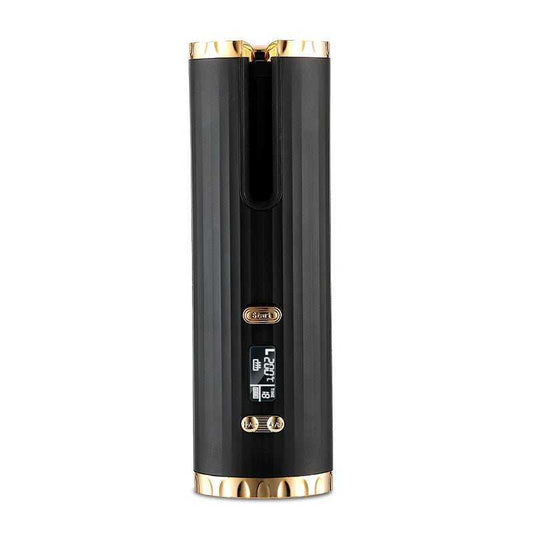 Rechargeable Automatic Hair Curler Women Portable Hair Curling Iron LCD Display Ceramic Curly Rotating Curling Wave Styer - Luau Loot